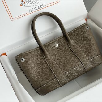 Hermes Brown Leather Tote Bag