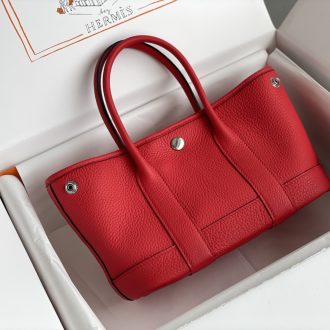 Hermes Hermès Red Leather Tote Bag