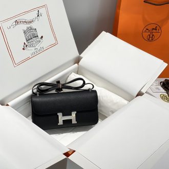 Hermes Constance Black Leather Bag
