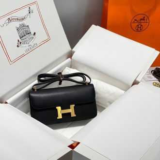 Hermes Hermès Constance Mini Bag in Black Leather