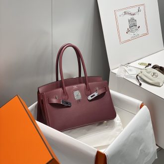 Hermes Birkin Bag in Bordeaux Leather