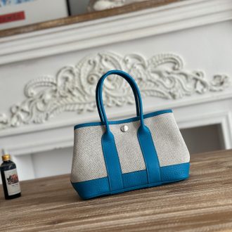Hermes Canvas and Leather Tote Bag