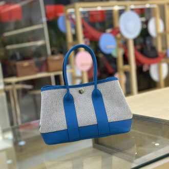 Hermes Canvas and Leather Tote Bag