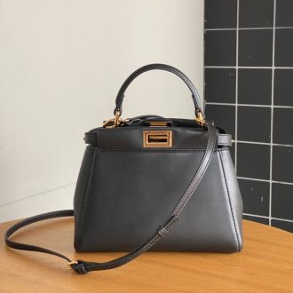 Fendi Peekaboo Mini Leather Handbag