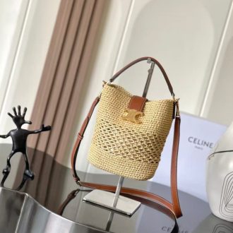 Celine Raffia Bucket Bag
