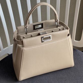 Fendi Eleganza Leather Top Handle Bag