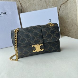 Celine Triomphe Canvas Chain Shoulder Bag