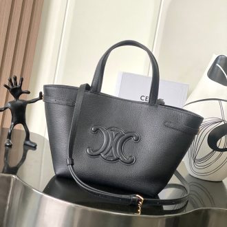 Celine Triomphe Small Leather Tote Bag