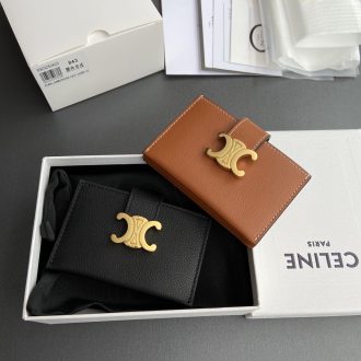 Celine Triomphe Leather Card Holder