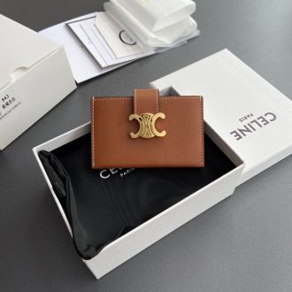 Celine Triomphe Leather Card Holder