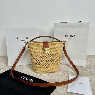 Celine Raffia Bucket Bag