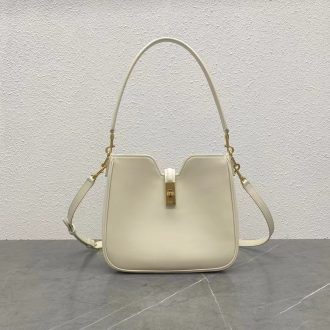 Celine Classic White Leather Shoulder Bag