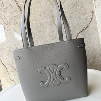 Celine Triomphe Embossed Leather Tote Bag