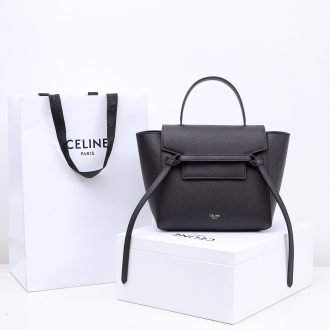 Celine Mini Belt Bag in Black Leather