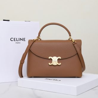Celine Triomphe Medium Leather Handbag