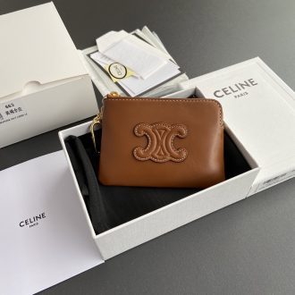 Celine Triomphe Leather Pouch