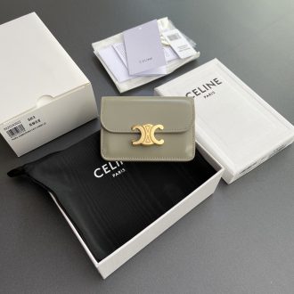 Celine Triomphe Small Leather Wallet