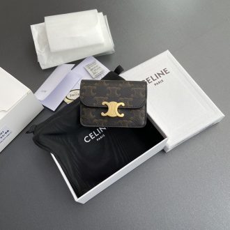 Celine Triomphe Canvas Mini Wallet