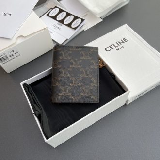 Celine Triomphe Canvas Compact Wallet