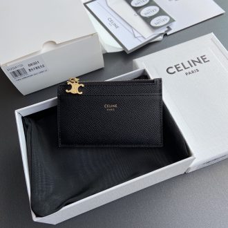 Celine Triomphe Leather Card Holder