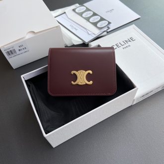 Celine Triomphe Small Leather Wallet