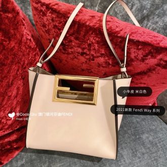 Fendi Way Leather Shoulder Bag