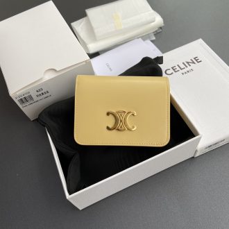 Celine Triomphe Leather Card Holder