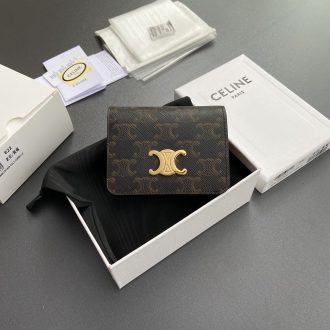 Celine Triomphe Monogram Compact Wallet