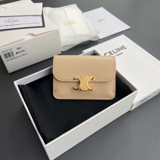 Celine Triomphe Leather Card Holder