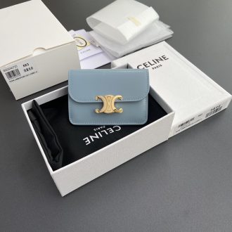 Celine Triomphe Small Leather Wallet