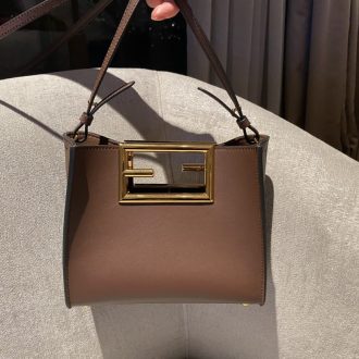 Fendi Brown Leather Shoulder Bag
