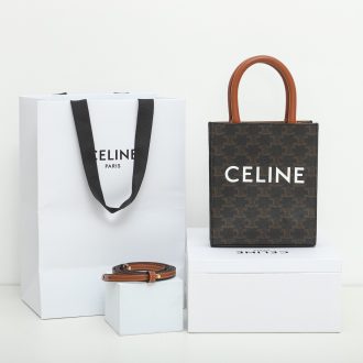 Celine Mini Tote Bag in Triomphe Canvas