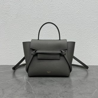 Celine Stylish Gray Leather Handbag