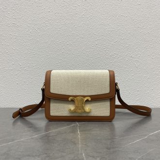 Celine Triomphe Canvas & Leather Crossbody Bag