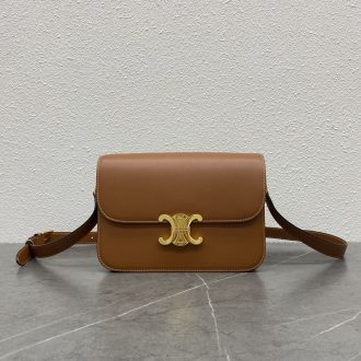 Celine Triomphe Leather Shoulder Bag