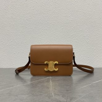 Celine Triomphe Leather Shoulder Bag