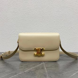 Celine Triomphe Leather Shoulder Bag