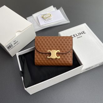 Celine Triomphe Leather Wallet