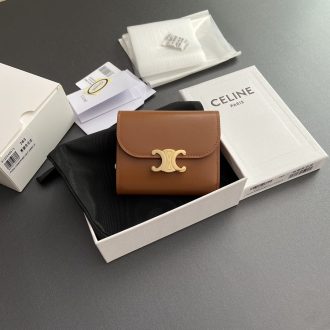 Celine Triomphe Leather Wallet