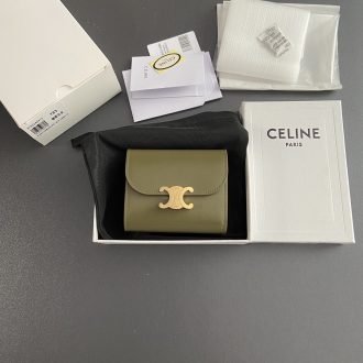Celine Triomphe Leather Wallet
