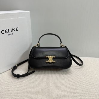 Celine Triomphe Leather Shoulder Bag