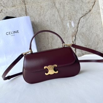 Celine Triomphe Leather Shoulder Bag