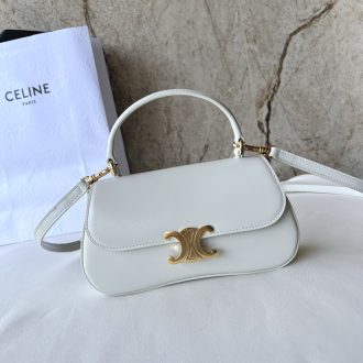 Celine Classic White Leather Bag