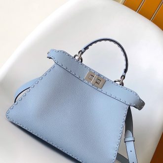 Fendi Peekaboo Mini Leather Handbag