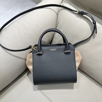 Burberry Leather and Canvas Crossbody Bag