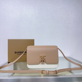 Burberry Two-Tone Leather Crossbody Bag