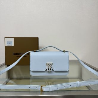 Burberry Light Blue Leather Crossbody Bag