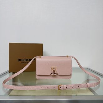 Burberry Pink Leather Crossbody Bag