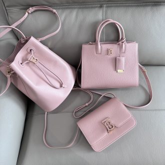 Burberry Pastel Pink Leather Handbag Collection