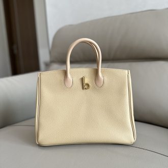Burberry Beige Leather Tote Bag
